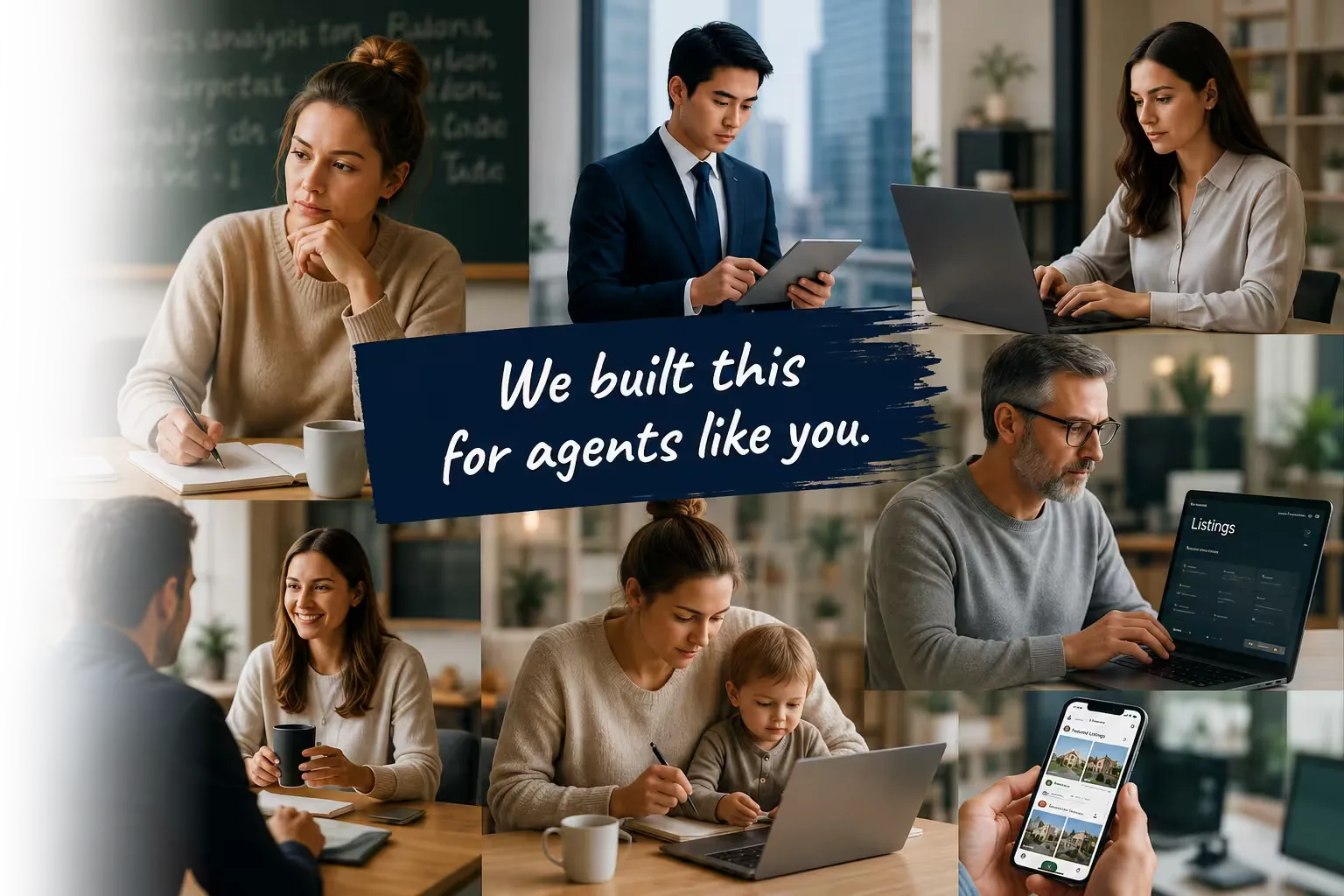 Real estate agents reviewing their options