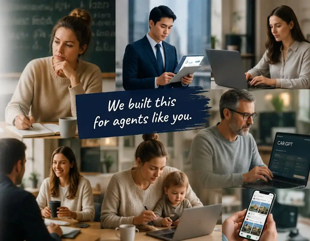 A modern real estate agent on the move